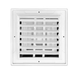 08 In. X 08 In. Aluminum 4-Way Diffuser/Register/Grille For Air Supply -Fire Place Store whites venti air registers grilles ha4d08 44 1000