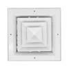 08 In. X 08 In. Aluminum 4-Way Diffuser/Register/Grille For Air Supply