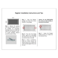10 In X 4 In Adjustable, Single Deflection, 1 Way Supply Register For Duct Opening 10 In W X 4 In H -Fire Place Store whites venti air registers grilles har1004 4f 1000