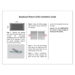 30 In. W X 10 In. H Baseboard Return Grille, White 7 30 In. W X 10 In. H Baseboard Return Grille, White -Fire Place Store whites venti air registers grilles hfbg3010 4f 1000