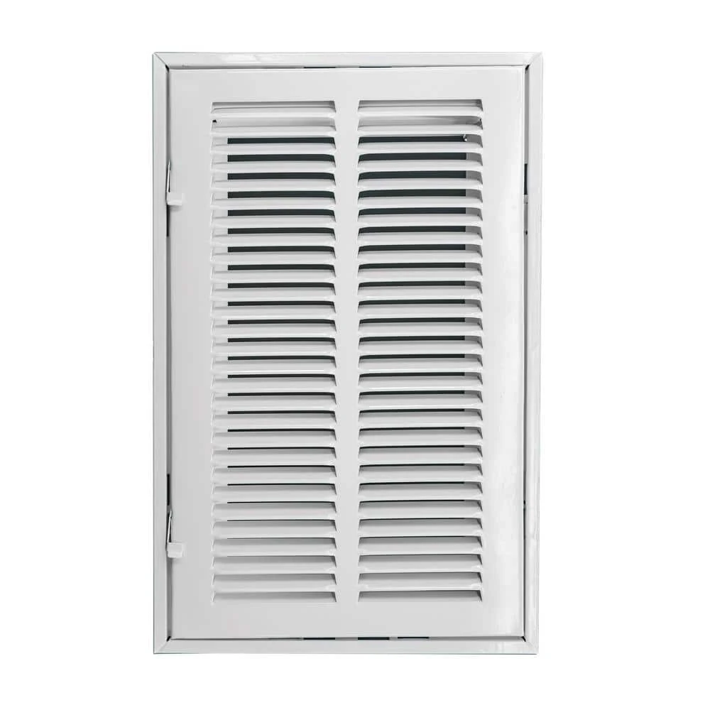 8 In. Wide X 14 In. High Return Air Filter Grille Of Steel In White 1 8 In. Wide X 14 In. High Return Air Filter Grille Of Steel In White