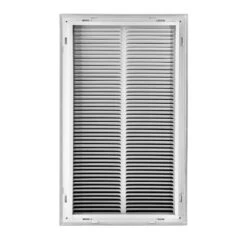 14 In. Wide X 25 In. High Return Air Filter Grille Of Steel In White -Fire Place Store whites venti air registers grilles hfg1425 1f 1000