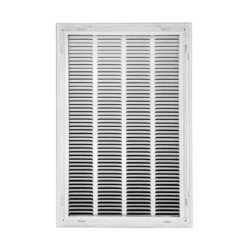 16 In. Wide X 25 In. High Return Air Filter Grille Of Steel In White -Fire Place Store whites venti air registers grilles hfg1625 1f 1000