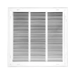 18 In. X 18 In. Square Return Air Filter Grille Of Steel In White -Fire Place Store whites venti air registers grilles hfg1818 1f 1000