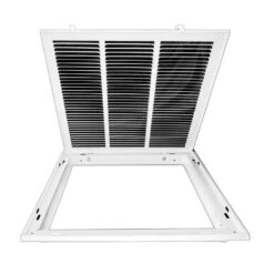 18 In. X 18 In. Square Return Air Filter Grille Of Steel In White -Fire Place Store whites venti air registers grilles hfg1818 44 1000
