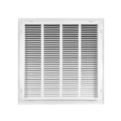 20 In. X 20 In. Square Hinged Return Air Filter Grille Of Steel In White -Fire Place Store whites venti air registers grilles hfg2020h 44 1000
