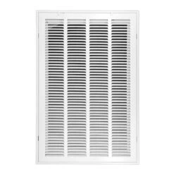 20 In. X 30 In. High Return Air Filter Grille With MERV 11 Filter Pre-Installed 10 20 In. X 30 In. High Return Air Filter Grille With MERV 11 Filter Pre-Installed -Fire Place Store whites venti air registers grilles hfg2030f 1f 1000