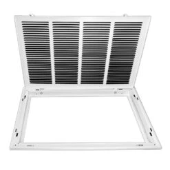 24 In. Wide X 16 In. High Return Air Filter Grille Of Steel In White -Fire Place Store whites venti air registers grilles hfg2416 44 1000