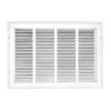 24 In. Wide X 16 In. High Return Air Filter Grille Of Steel In White