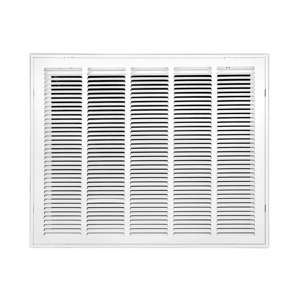 25 In. Wide X 20 In. High Return Air Filter Grille Of Steel In White 1 25 In. Wide X 20 In. High Return Air Filter Grille Of Steel In White