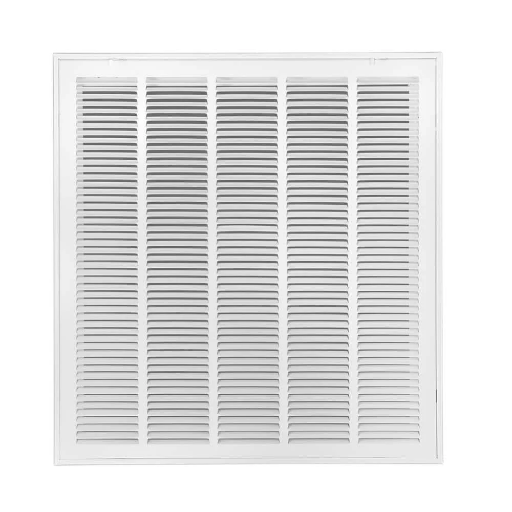 25 In. X 25 In. Square Return Air Filter Grille Of Steel In White 1 25 In. X 25 In. Square Return Air Filter Grille Of Steel In White