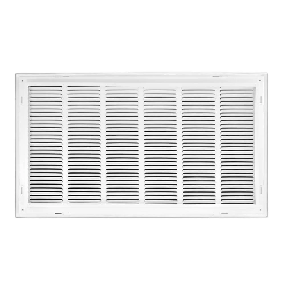 30 In. W X 16 In. H Steel Return Air 1 In. Filter Grille, White 4 30 In. W X 16 In. H Steel Return Air 1 In. Filter Grille, White - Image 4