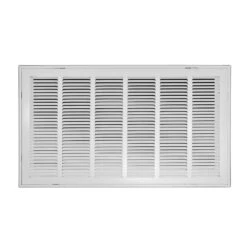 30 In. W X 16 In. H Steel Return Air 1 In. Filter Grille, White