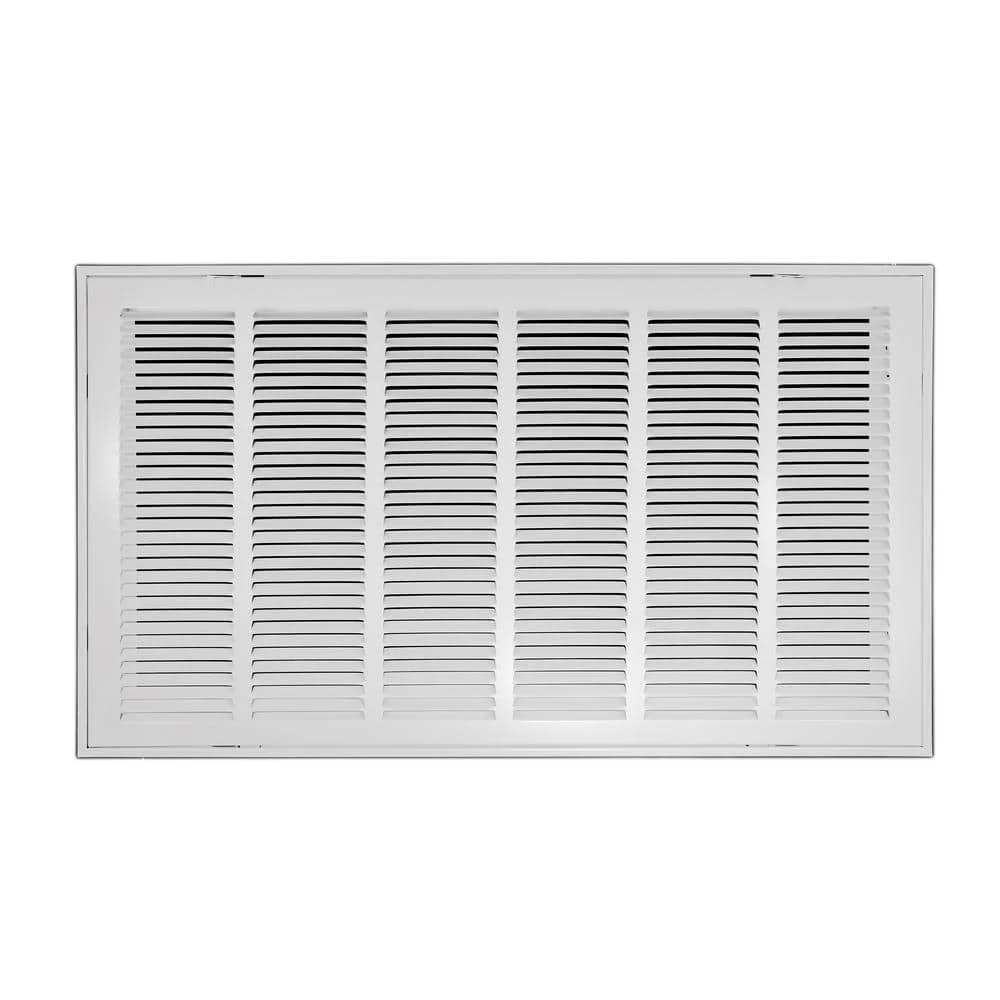 30 In. W X 16 In. H Steel Return Air 1 In. Filter Grille, White 1 30 In. W X 16 In. H Steel Return Air 1 In. Filter Grille, White