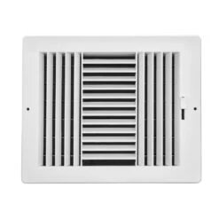10 In X 8 In White Plastic 3 Way Supply Register For Duct Opening 10 In W X 8 In H