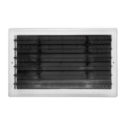 14 In X 8 In White Plastic 3 Way Supply Register For Duct Opening 14 In W X 8 In H -Fire Place Store whites venti air registers grilles hps1408 1f 1000