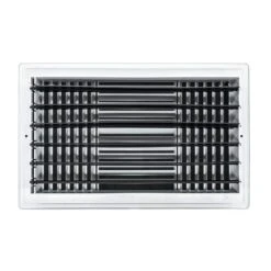 14 In X 8 In White Plastic 3 Way Supply Register For Duct Opening 14 In W X 8 In H -Fire Place Store whites venti air registers grilles hps1408 44 1000
