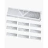 Floor Registers 18 In. X 5 In. Steel Diffuser Register In White 10-Pack Baseboard Registers Heavy-Duty Floor Vents